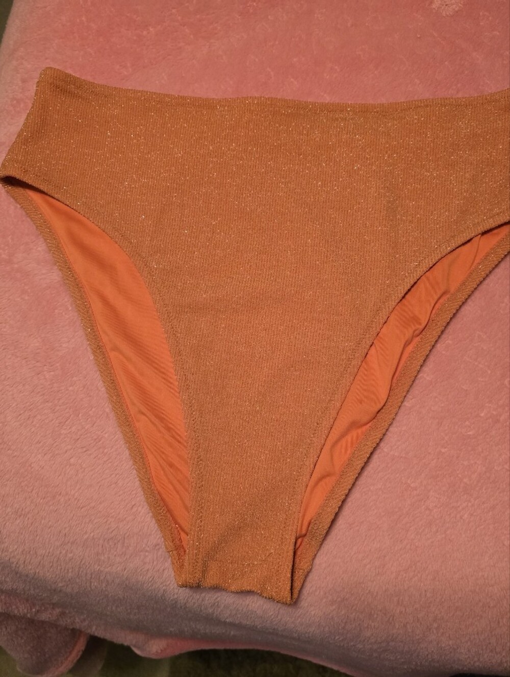 Victoria's Secret Shimmery Orange High-Rise Bikini Bottom